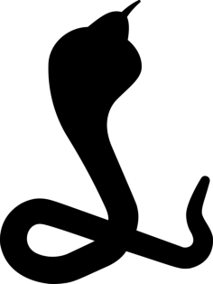 Poisonous Cobra Stencil Svg Vector, Free Vectors File